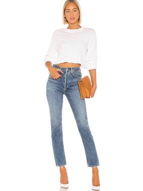 AGOLDE Frequency Riley High Rise Straight Crop Jeans